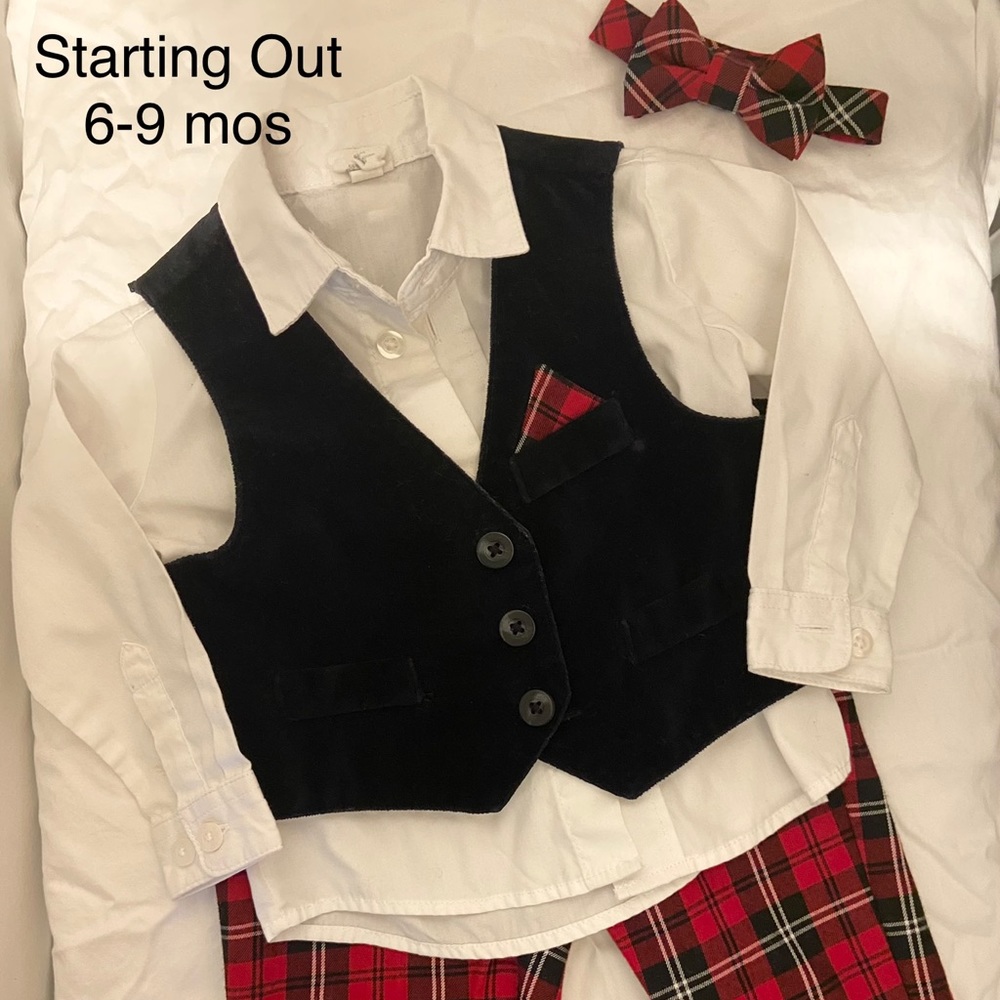 Plaid Boy’s Christmas Outfit